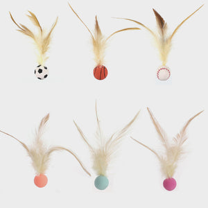 Chicken Feather Elastic Ball Pet Toy