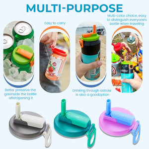 Silicone Straw Soda Can Lids