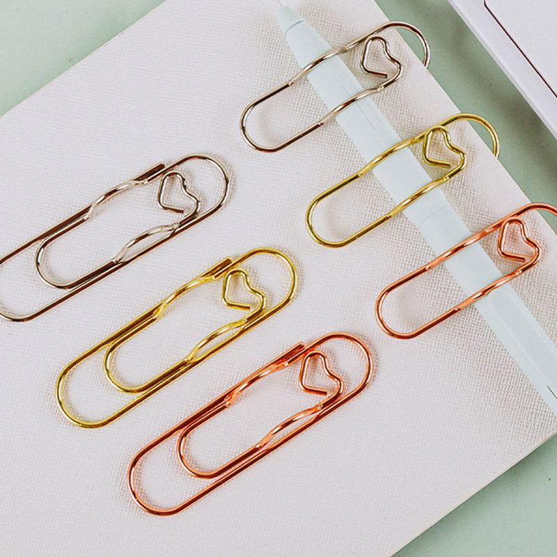 Multifunctional Metal Heart Pen Clip