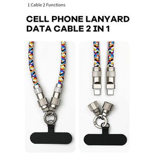 Rechargeable Phone Lanyard 2-in-1 Data Cable